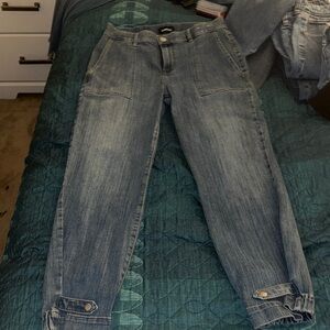 Express Women's Light Blue Straight Leg Jeans